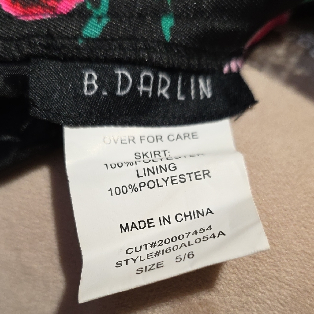 B Darlin Black and Pink Skirt With  Lace Top EUC - Picture 3 of 16